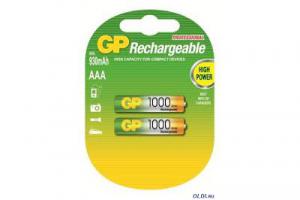 AAA 1000 mAh GP Ni-Mh 2/card