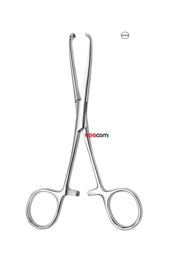 Зажим для захватывания кишечной стенки, 5х6 зубый, 155 мм