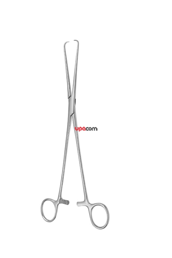 Щипцы однозубые для оттягивания тела матки, пулевые, 250 мм