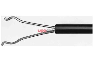 Атравматичные щипцы для захватывания, монополярные, 5 мм, ПДл 315 мм, с пружинящей ручкой и соединением для промывки